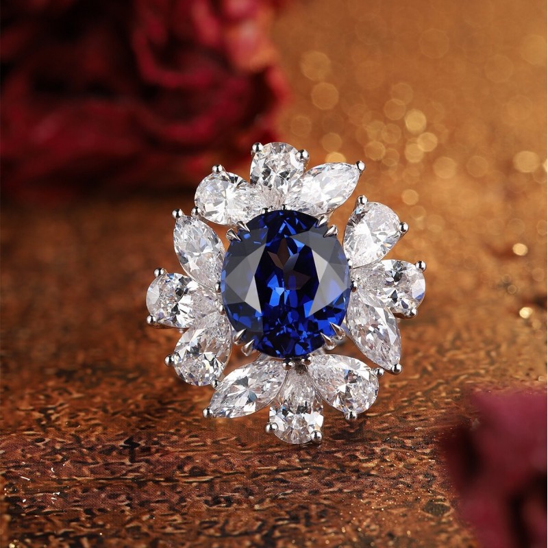 Ruif Jewelry Classic Design S925 Silver 8.64ct Lab Grown Ruby And Royal Blue Sapphire Ring Wedding Bands Ruif Jewelry Classic Design S925 Silver 8.64ct Lab Grown Ruby And Royal Blue Sapphire Ring Wedding Bands