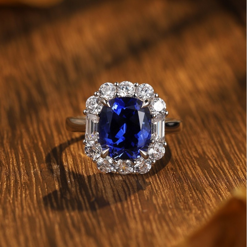Ruif Jewelry Classic Design S925 Silver 3.27ct Lab Grown Emerald Ring Royal Blue Sapphire Ruby Asscher Cut Gemstone Jewelry Wedding Bands Ruif Jewelry Classic Design S925 Silver 3.27ct Lab Grown Emerald Ring Royal Blue Sapphire Ruby Asscher Cut Gemstone Jewelry Wedding Bands
