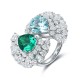Ruif Jewelry Classic Design S925 Silver 2.9ct Lab Grown Emerald Ring Wedding Bands Ruif Jewelry Classic Design S925 Silver 2.9ct Lab Grown Emerald Ring Wedding Bands