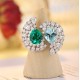 Ruif Jewelry Classic Design S925 Silver 2.9ct Lab Grown Emerald Ring Wedding Bands Ruif Jewelry Classic Design S925 Silver 2.9ct Lab Grown Emerald Ring Wedding Bands