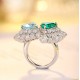 Ruif Jewelry Classic Design S925 Silver 2.9ct Lab Grown Emerald Ring Wedding Bands Ruif Jewelry Classic Design S925 Silver 2.9ct Lab Grown Emerald Ring Wedding Bands