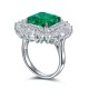 Ruif Jewelry Classic Design S925 Silver 6.63ct Lab Grown Emerald Ring Wedding Bands Ruif Jewelry Classic Design S925 Silver 6.63ct Lab Grown Emerald Ring Wedding Bands