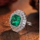 Ruif Jewelry Classic Design S925 Silver 6.63ct Lab Grown Emerald Ring Wedding Bands