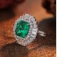 Ruif Jewelry Classic Design S925 Silver 6.63ct Lab Grown Emerald Ring Wedding Bands Ruif Jewelry Classic Design S925 Silver 6.63ct Lab Grown Emerald Ring Wedding Bands
