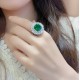 Ruif Jewelry Classic Design S925 Silver 6.63ct Lab Grown Emerald Ring Wedding Bands Ruif Jewelry Classic Design S925 Silver 6.63ct Lab Grown Emerald Ring Wedding Bands