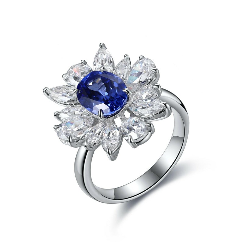 Ruif Jewelry Classic Design S925 Silver 2.14ct Lab Grown Sapphire Ring Wedding Bands ring Ruif Jewelry Classic Design S925 Silver 2.14ct Lab Grown Sapphire Ring Wedding Bands ring