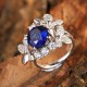Ruif Jewelry Classic Design S925 Silver 4.59ct Lab Grown Sapphire Ring Wedding Bands ring Ruif Jewelry Classic Design S925 Silver 4.59ct Lab Grown Sapphire Ring Wedding Bands ring