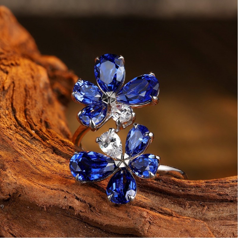 Ruif Jewelry Classic Design S925 Silver 5.82ct Lab Grown Ruby And Royal Blue Sapphire Ring Wedding Bands Ruif Jewelry Classic Design S925 Silver 5.82ct Lab Grown Ruby And Royal Blue Sapphire Ring Wedding Bands