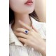 Ruif Jewelry Classic Design S925 Silver 2.45ct Lab Grown Emerald Ring Ruby And Royal Blue Sapphire Ring Wedding Bands