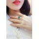 Ruif Jewelry Classic Design S925 Silver 0.95ct Lab Grown Emerald Ring Ruby And Royal Blue Sapphire Ring Wedding Bands