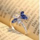 Ruif Jewelry Classic Design S925 Silver 1.37ct Lab Grown Sapphire Ring Wedding Bands ring