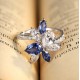 Ruif Jewelry Classic Design S925 Silver 1.37ct Lab Grown Sapphire Ring Wedding Bands ring