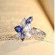 Ruif Jewelry Classic Design S925 Silver 1.37ct Lab Grown Sapphire Ring Wedding Bands ring