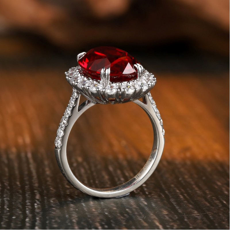 Ruif Jewelry Classic Design S925 Silver 8.5ct Lab Grown Ruby And Royal Blue Sapphire Ring Wedding Bands Ruif Jewelry Classic Design S925 Silver 8.5ct Lab Grown Ruby And Royal Blue Sapphire Ring Wedding Bands