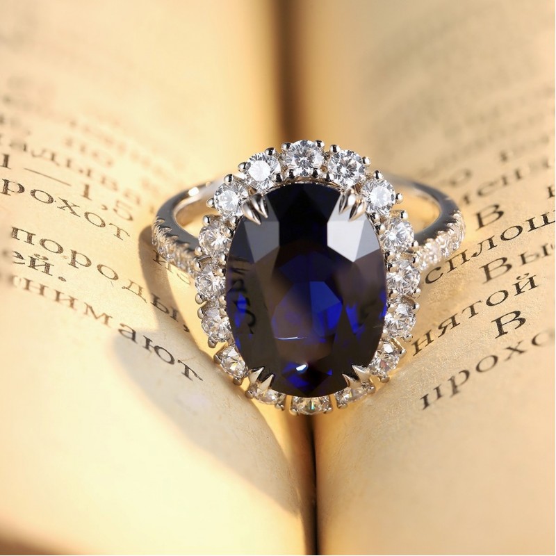 Ruif Jewelry Classic Design S925 Silver 8.5ct Lab Grown Ruby And Royal Blue Sapphire Ring Wedding Bands Ruif Jewelry Classic Design S925 Silver 8.5ct Lab Grown Ruby And Royal Blue Sapphire Ring Wedding Bands