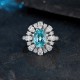 Ruif Jewelry Classic Design S925 Silver 3ct Lab Grown Ruby And Paraiba Sapphire Ring Wedding Bands