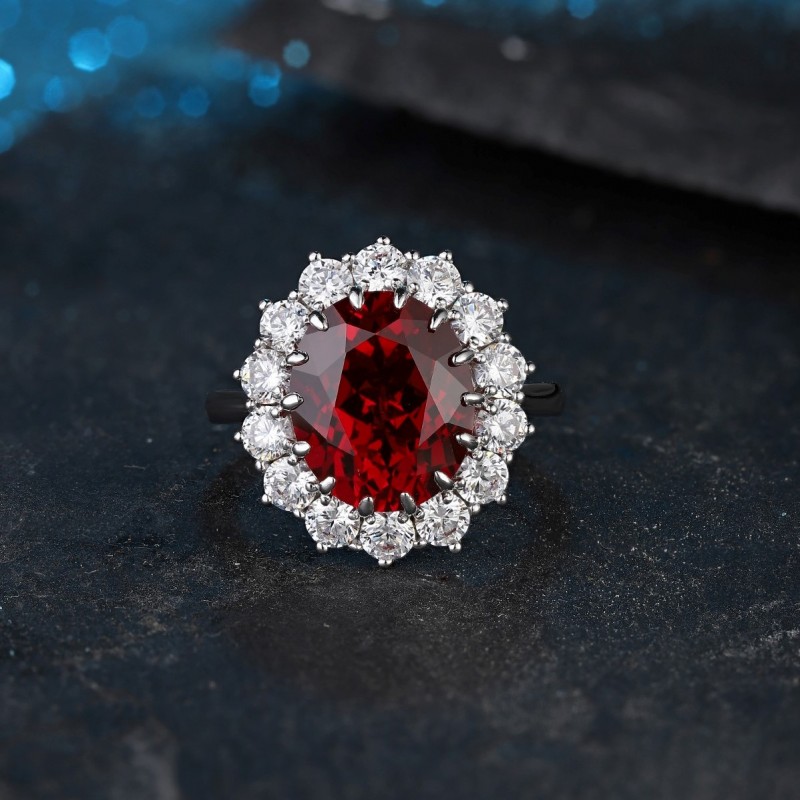 Ruif Jewelry Classic Design S925 Silver 6.66ct Lab Grown Ruby And Royal Blue Sapphire Ring Wedding Bands Ruif Jewelry Classic Design S925 Silver 6.66ct Lab Grown Ruby And Royal Blue Sapphire Ring Wedding Bands