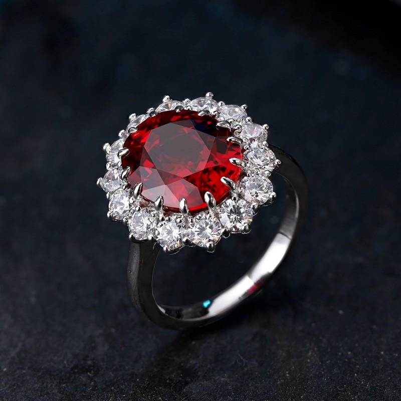 Ruif Jewelry Classic Design S925 Silver 6.66ct Lab Grown Ruby And Royal Blue Sapphire Ring Wedding Bands Ruif Jewelry Classic Design S925 Silver 6.66ct Lab Grown Ruby And Royal Blue Sapphire Ring Wedding Bands