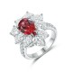 Ruif Jewelry Classic Design S925 Silver 2.47ct Lab Grown Papalacha Sapphire Ring Wedding Bands Ruif Jewelry Classic Design S925 Silver 2.47ct Lab Grown Papalacha Sapphire Ring Wedding Bands