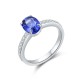 Ruif Jewelry Classic Design S925 Silver 1.75ct Lab Grown Sapphire Ring Wedding Bands