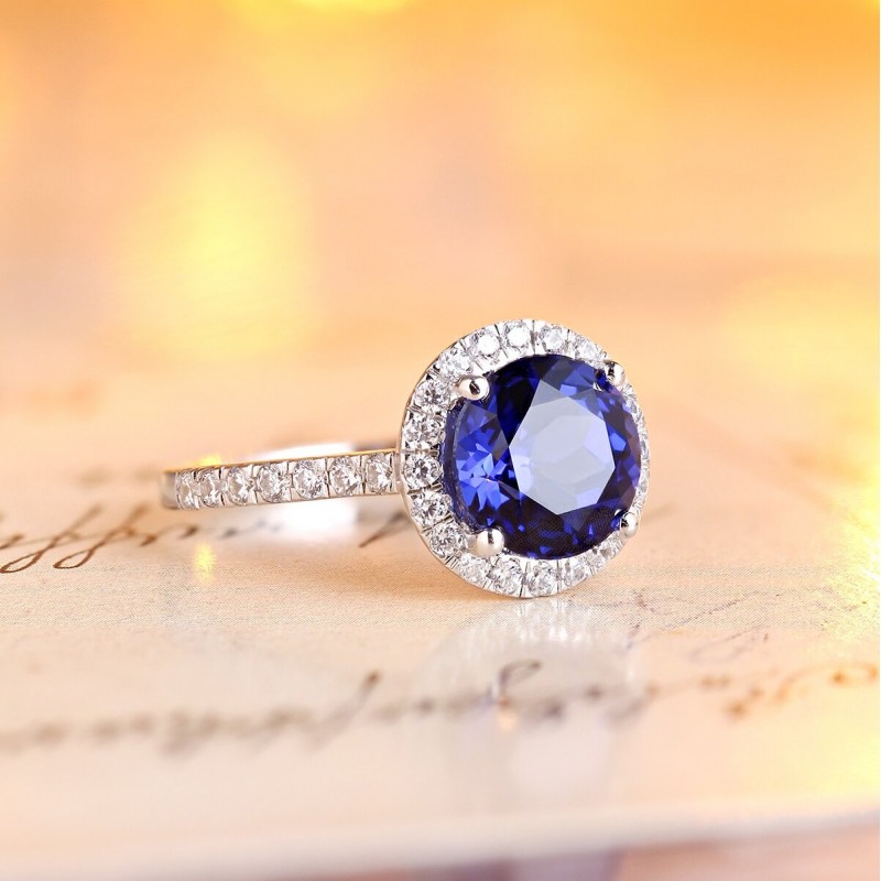 Ruif Jewelry Classic Design S925 Silver 2.91ct Lab Grown Sapphire Ring Wedding Bands Ruif Jewelry Classic Design S925 Silver 2.91ct Lab Grown Sapphire Ring Wedding Bands