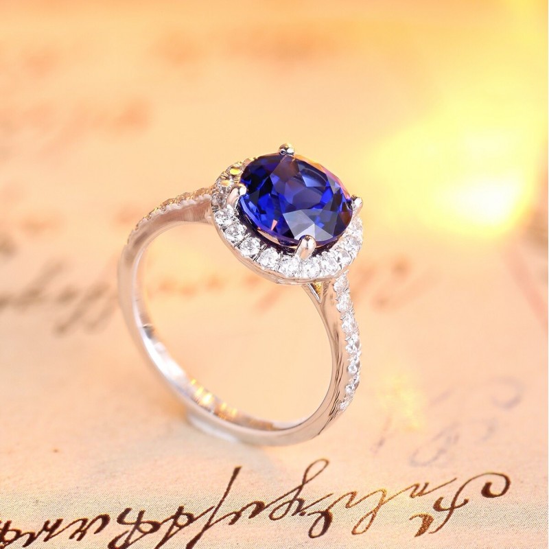 Ruif Jewelry Classic Design S925 Silver 2.91ct Lab Grown Sapphire Ring Wedding Bands Ruif Jewelry Classic Design S925 Silver 2.91ct Lab Grown Sapphire Ring Wedding Bands