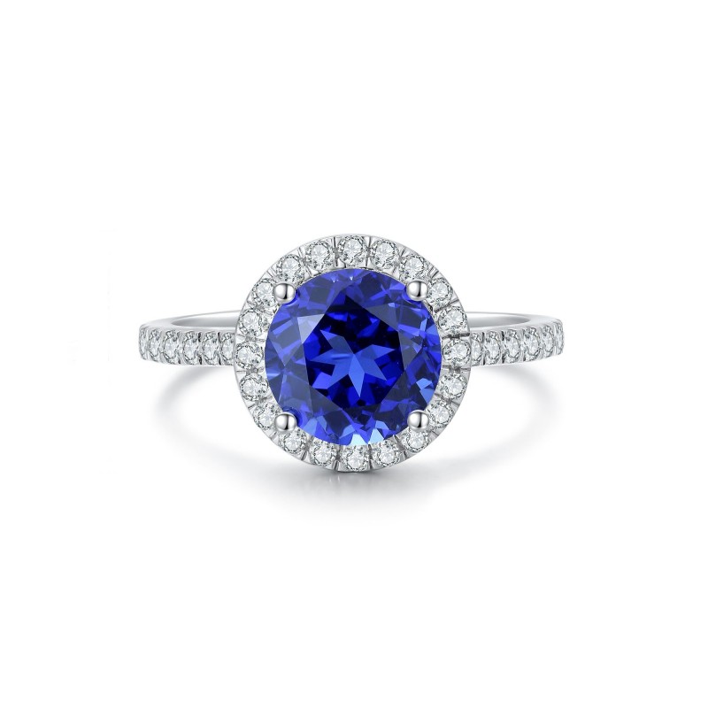 Ruif Jewelry Classic Design S925 Silver 2.91ct Lab Grown Sapphire Ring Wedding Bands Ruif Jewelry Classic Design S925 Silver 2.91ct Lab Grown Sapphire Ring Wedding Bands