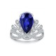 Ruif Jewelry Classic Design S925 Silver 3.92ct Lab Grown Sapphire Ring Wedding Bands Ruif Jewelry Classic Design S925 Silver 3.92ct Lab Grown Sapphire Ring Wedding Bands