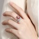 Ruif Jewelry Classic Design S925 Silver 2.7ct Lab Grown Ruby Ring Wedding Bands