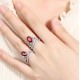 Ruif Jewelry Classic Design S925 Silver 2.7ct Lab Grown Ruby Ring Wedding Bands