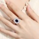 Ruif Jewelry Classic Design S925 Silver 1.708ct Lab Grown Emerald and Sapphire Ring Wedding Bands