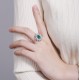Ruif Jewelry Classic Design S925 Silver 1.708ct Lab Grown Emerald and Sapphire Ring Wedding Bands