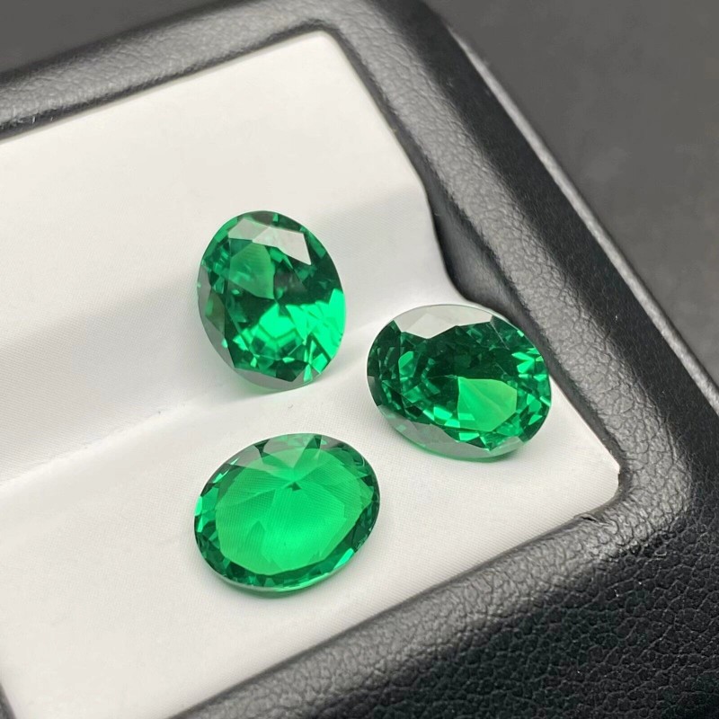 Ruif Jewelry New Arrival Oval Shape Lab Grown Tasvorite Green Color Gemstone for Diy Jewelry Making Ruif Jewelry New Arrival Oval Shape Lab Grown Tasvorite Green Color Gemstone for Diy Jewelry Making