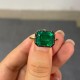 Ruif Jewelry Classic Ring 14K Yellow Gold 5.77ct Lab Grown Emerald Engagementring for Women Ruif Jewelry Classic Ring 14K Yellow Gold 5.77ct Lab Grown Emerald Engagementring for Women