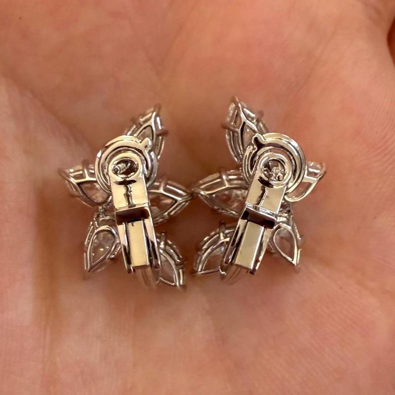 Ruif Jewelry Custom Design 14K White Gold Earrings for Women 6.33ct HPHT Lab Grown Diamond Jewelry