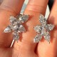 Ruif Jewelry Custom Design 14K White Gold Earrings for Women 6.33ct HPHT Lab Grown Diamond Jewelry