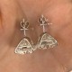 Ruif Jewelry Custom Design 18K White Gold Earrings for Women 8ct each CVD Lab Grown Diamond Jewelry