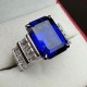 Ruif Jewelry Custom Design 18k White Gold Ring for Women 10ct Lab Grown Sapphire And D VVS Moissanite Jewelry Ruif Jewelry Custom Design 18k White Gold Ring for Women 10ct Lab Grown Sapphire And D VVS Moissanite Jewelry