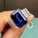 Ruif Jewelry Custom Design 18k White Gold Ring for Women 10ct Lab Grown Sapphire And D VVS Moissanite Jewelry Ruif Jewelry Custom Design 18k White Gold Ring for Women 10ct Lab Grown Sapphire And D VVS Moissanite Jewelry