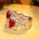 Ruif Jewelry Custom Design 18k White Gold Ring for Women 2.09ct Lab Grown Ruby And D VVS Moissanite Jewelry Ruif Jewelry Custom Design 18k White Gold Ring for Women 2.09ct Lab Grown Ruby And D VVS Moissanite Jewelry