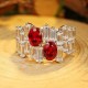 Ruif Jewelry Custom Design 18k White Gold Ring for Women 2.09ct Lab Grown Ruby And D VVS Moissanite Jewelry Ruif Jewelry Custom Design 18k White Gold Ring for Women 2.09ct Lab Grown Ruby And D VVS Moissanite Jewelry