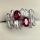 Ruif Jewelry Custom Design 18k White Gold Ring for Women 2.09ct Lab Grown Ruby And D VVS Moissanite Jewelry Ruif Jewelry Custom Design 18k White Gold Ring for Women 2.09ct Lab Grown Ruby And D VVS Moissanite Jewelry