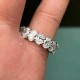 Ruif Jewelry Custom Design 14k White Gold Ring for Women 4.1ct Lab Grown Diamond Jewelry