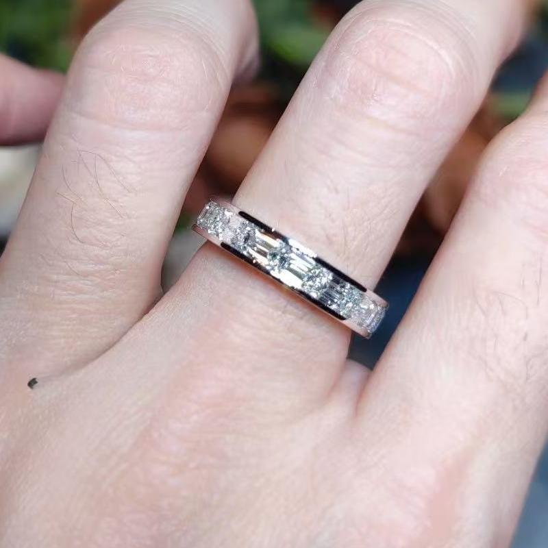 Ruif Jewelry Customized 14k white gold 0.3ct X 12pcs Each Lab Grown Diamond Eternity Rings Engagement Wedding Band Rings for Women Fine Jewelry
