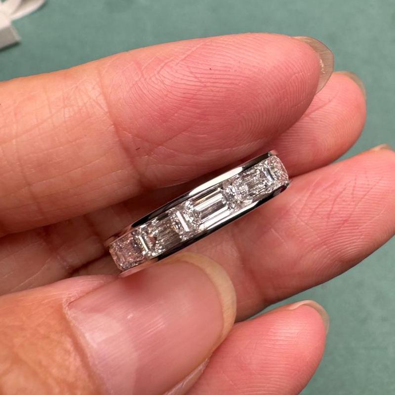 Ruif Jewelry Customized 14k white gold 0.3ct X 12pcs Each Lab Grown Diamond Eternity Rings Engagement Wedding Band Rings for Women Fine Jewelry