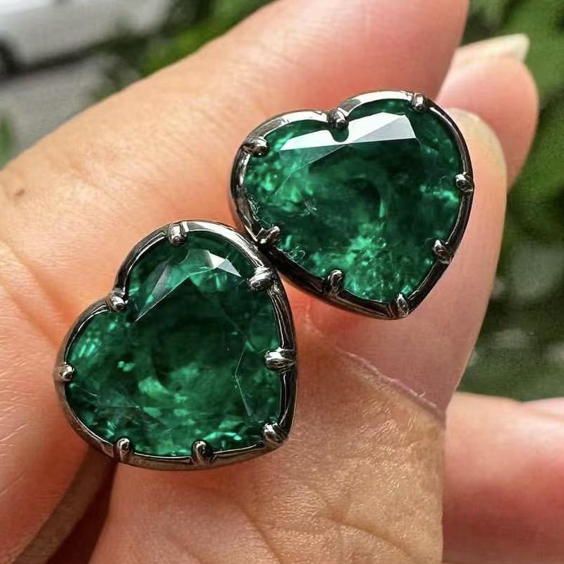 Ruif Jewelry Customized 14k yellow Gold 8ct Lab Grown Emerald Earrings for Women Party Gift Ruif Jewelry Customized 14k yellow Gold 8ct Lab Grown Emerald Earrings for Women Party Gift