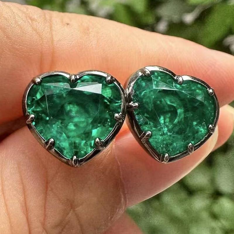Ruif Jewelry Customized 14k yellow Gold 8ct Lab Grown Emerald Earrings for Women Party Gift Ruif Jewelry Customized 14k yellow Gold 8ct Lab Grown Emerald Earrings for Women Party Gift