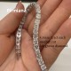 Ruif Jewelry Customized Asscher Cut 14K White Gold 0.5ct DEF Each Lab Grown Diamond Eternity Bracelet Engagement for Women Fine Jewelry