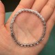 Ruif Jewelry Customized Asscher Cut 14K White Gold 0.5ct DEF Each Lab Grown Diamond Eternity Bracelet Engagement for Women Fine Jewelry