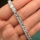 Ruif Jewelry Customized Asscher Cut 14K White Gold 0.5ct DEF Each Lab Grown Diamond Eternity Bracelet Engagement for Women Fine Jewelry